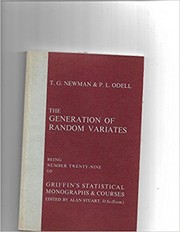 Front cover of The generation of random variates by Thomas Gerald Newman