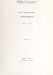 Cover of Economics for non-economists by Carr, Jack