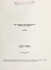 Cover of Debt financing and restructuring by Murphy, Peter E.