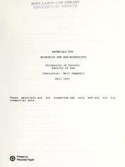 Front cover of Materials for economics for non-economists by Neil M. Campbell