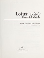 Front cover of Lotus 1-2-3 financial models by Elna Tymes