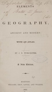 Cover of Elements of geography by Joseph E. Worcester