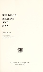 Front cover of Religion, reason, and man by Fritz Marti