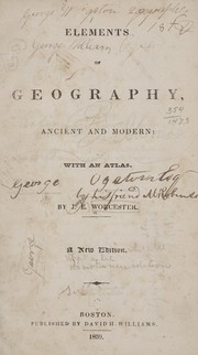 Front cover of Elements of geography, ancient and modern by Joseph E. Worcester