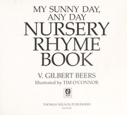Front cover of My sunny day, any day nursery rhyme book by Beers, V. Gilbert