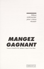 Cover of Mangez gagnant by Frances G. Berkoff