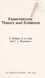 Cover of Expectations by K. Holden