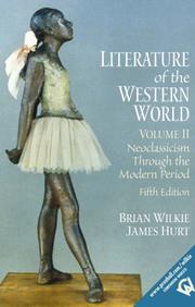 Front cover of Literature of the Western World, Volume II by Brian Wilkie