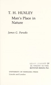 Front cover of T. H. Huxley by James G. Paradis