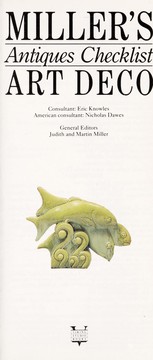 Front cover of Miller's Antiques Checklist Art Deco by Judith Miller