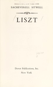 Cover of Liszt by Sacheverell Sitwell