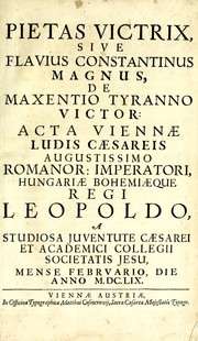 Cover of Pietas victrix, sive, Flavius Constantinus Magnus, de Maxentio tyranno victor by Nicolaus von Avancini