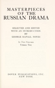 Front cover of Masterpieces of the Russian Drama by George R. Noyes