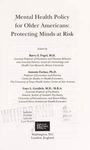 Front cover of Mental health policy for older Americans by Barry S. Fogel