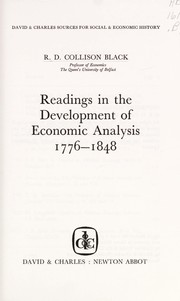 Cover of Readings in the development of economic analysis, 1776-1848 by R. D. Collison Black