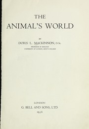 Front cover of The animal's world by Doris L. Mackinnon