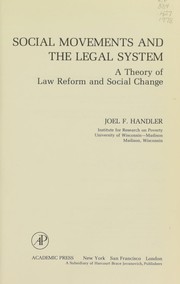 Front cover of Social movements and the legal system by Joel F. Handler