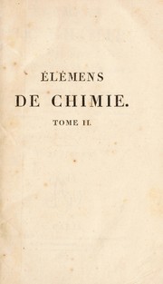 Cover of Élémens de chimie appliquée à la médecine et aux arts by Matthieu Joseph Bonaventure Orfila