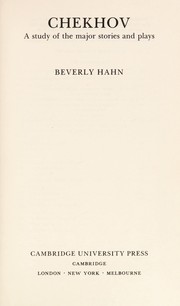 Cover of Chekhov by Beverly Hahn