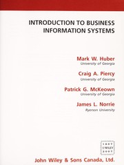 Front cover of Introduction to business information systems by Mark W. Huber