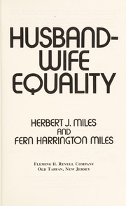 Cover of Husband-wife equality by Herbert Jackson Miles
