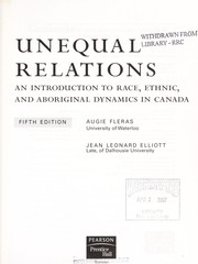 Cover of Unequal relations by Augie Fleras