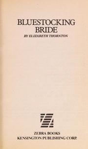 Cover of Bluestocking Bride by Elizabeth Thornton