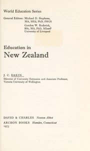 Front cover of Education in New Zealand by J. C. Dakin