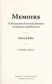 Cover of Memoirs by Edward Teller