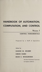 Front cover of Handbook of automation, computation, and control by Eugene Munter Grabbe
