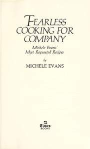 Cover of Fearless cooking for company by Michele Evans