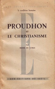 Front cover of Proudhon et le christianisme by Henri de Lubac
