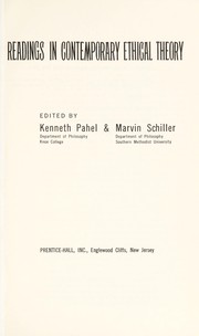 Front cover of Readings in contemporary ethical theory by Kenneth Pahel