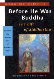 Cover of Before He Was Buddha by Hammalawa Saddhatissa