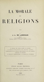 Front cover of La morale des religions by Jean Marie Antoine de Lanessan