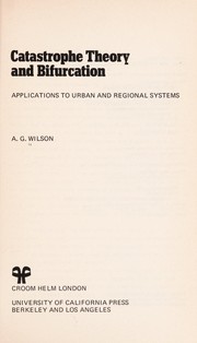 Cover of Catastrophe theory and bifurcation by Wilson, A. G.