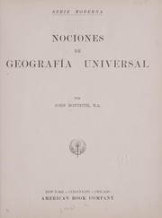 Cover of Nociones de geografia universal by John Monteith