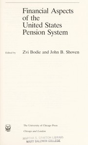 Front cover of Financial aspects of the United States pension system by Zvi Bodie