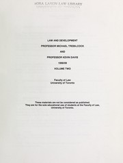 Cover of Law and development by Michael J. Trebilcock