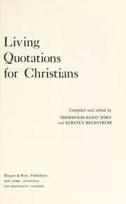 Front cover of Living quotations for Christians by Sherwood Eliot Wirt