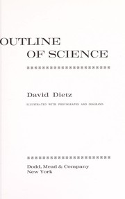 Front cover of The new outline of science by David Dietz
