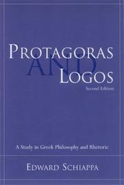 Cover of Protagoras and logos by Edward Schiappa