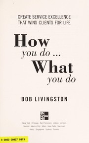 Cover of How you do-- what you do by Bob Livingston