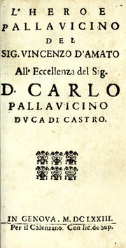 Front cover of L'heroe Pallavicino by Vincenzo D'Amato