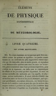 Cover of Élémens de physique expérimentale et de météorologie by Pouillet M.