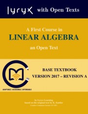 Cover of A First Course in Linear Algebra by Kenneth Kuttler
