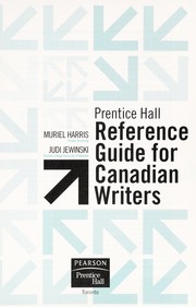 Cover of Prentice Hall reference guide for Canadian writers by Muriel Harris