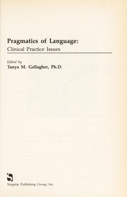 Cover of Pragmatics of language by Unknown