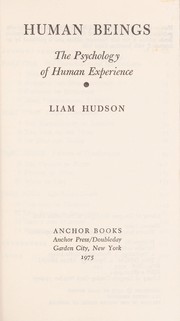 Cover of Human beings by Liam Hudson