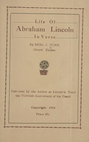 Cover of Life of Abraham Lincoln in verse by Benjamin Jesse Gunn